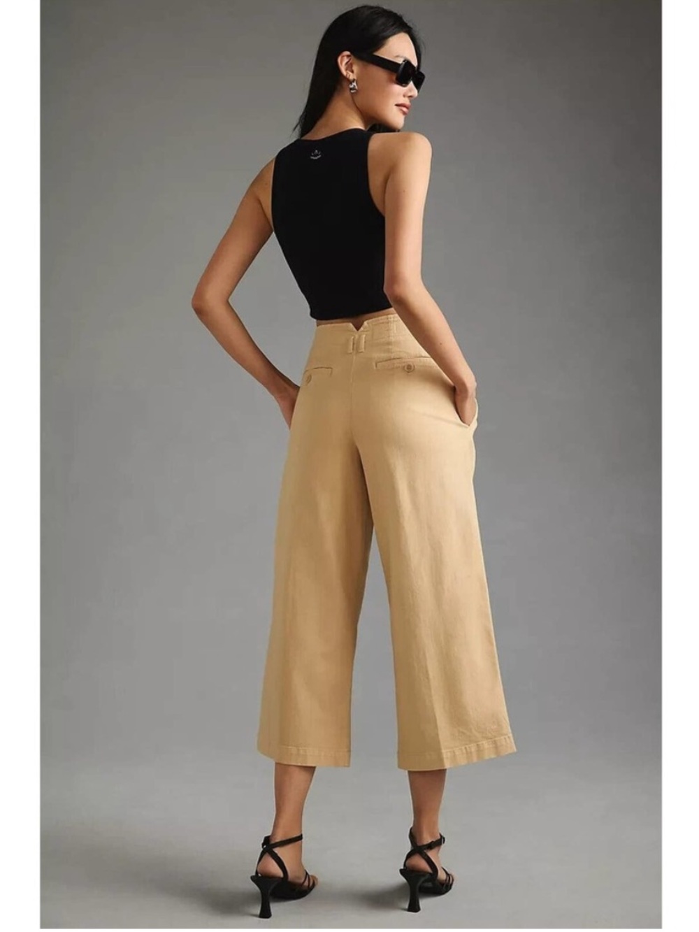 Maeve Anthropologie Remi Wide-Leg Crop Chino Pants - Picture 2 of 11